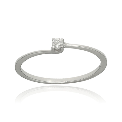 Fehér arany gyűrű 54-es méret (B49062)